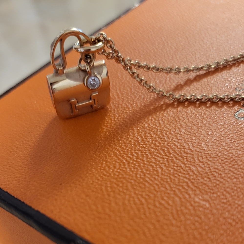 18K Rose gold Hermes Constance necklace - Picture 5 of 10